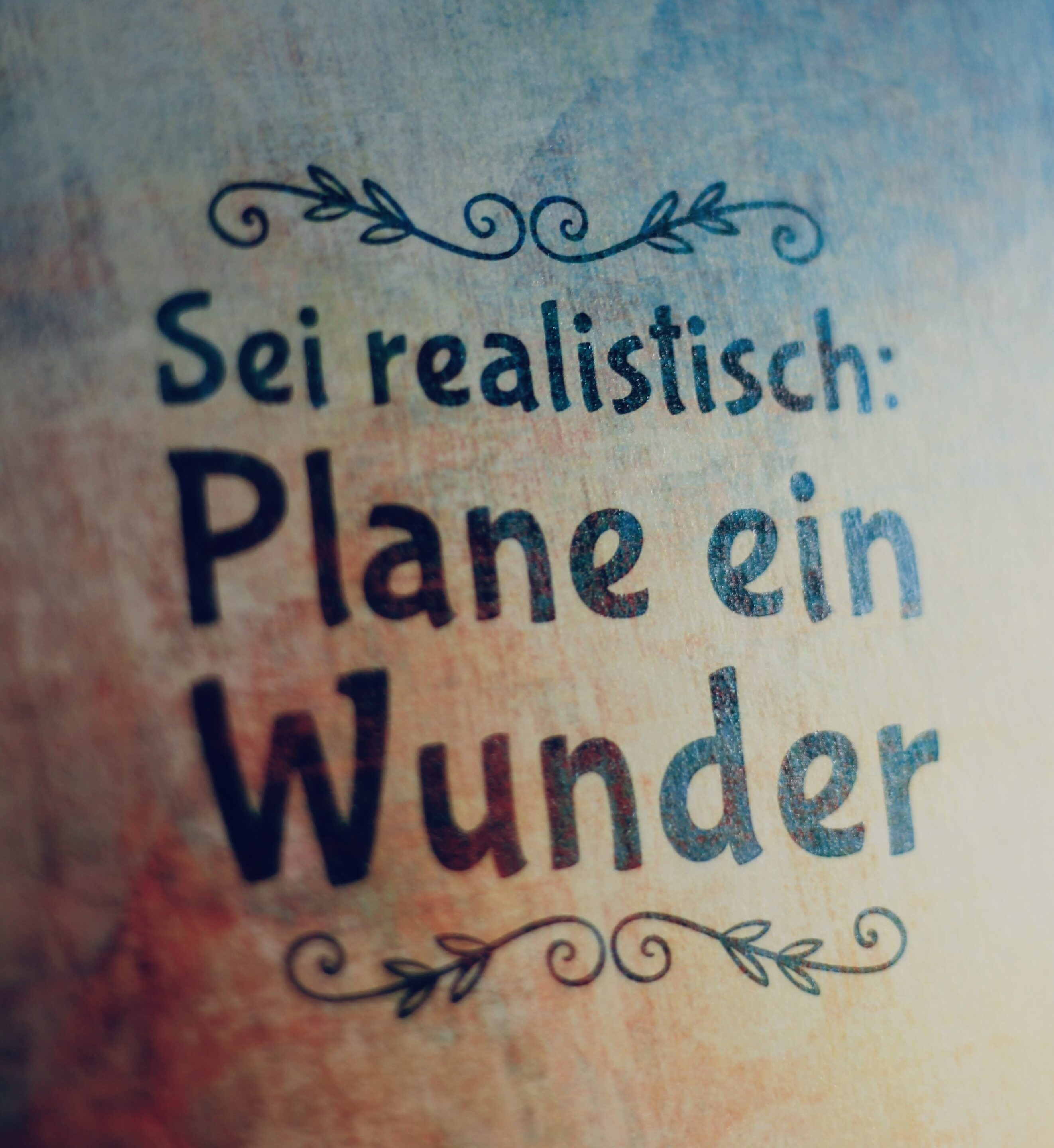 Plane ein Wunder Plane dein Wunder